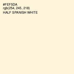 #FEF5DA - Half Spanish White Color Image